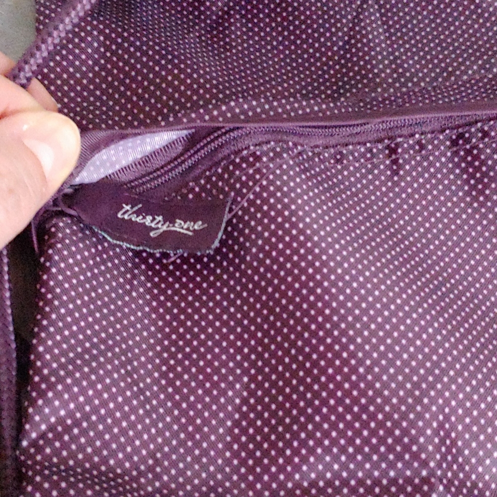 Thirty-One Plum Dot Drawstring Backpack - image 3